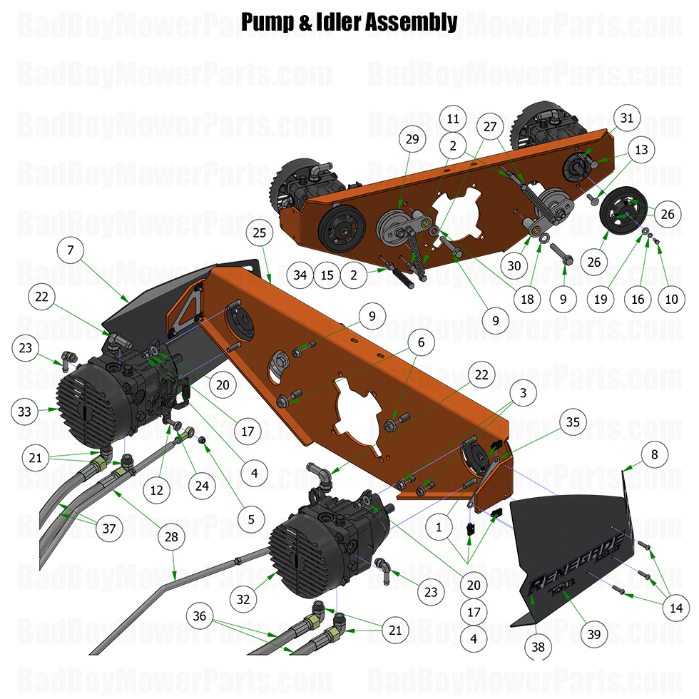 2025 Renegade - Gas - Pump & Idler Assembly